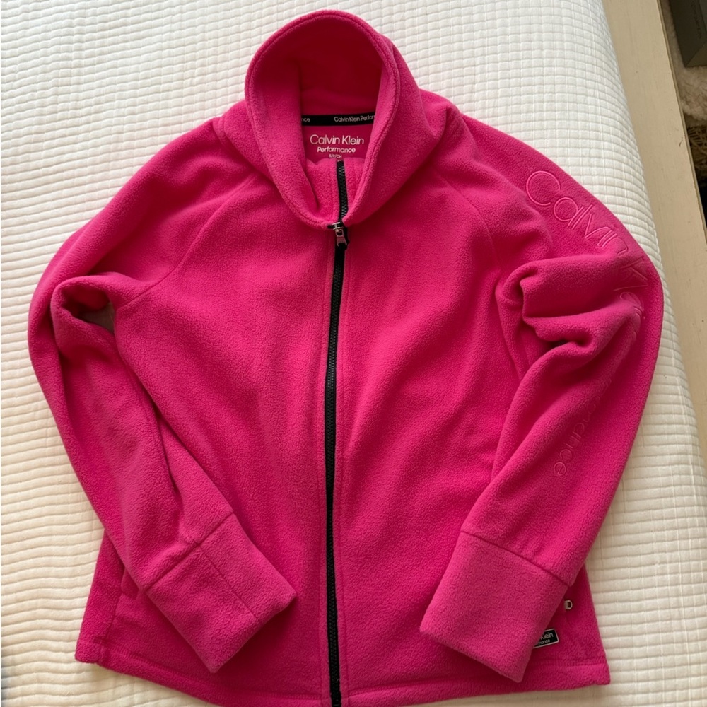 Calvin Klein Vibrant Pink Fleece Jacket